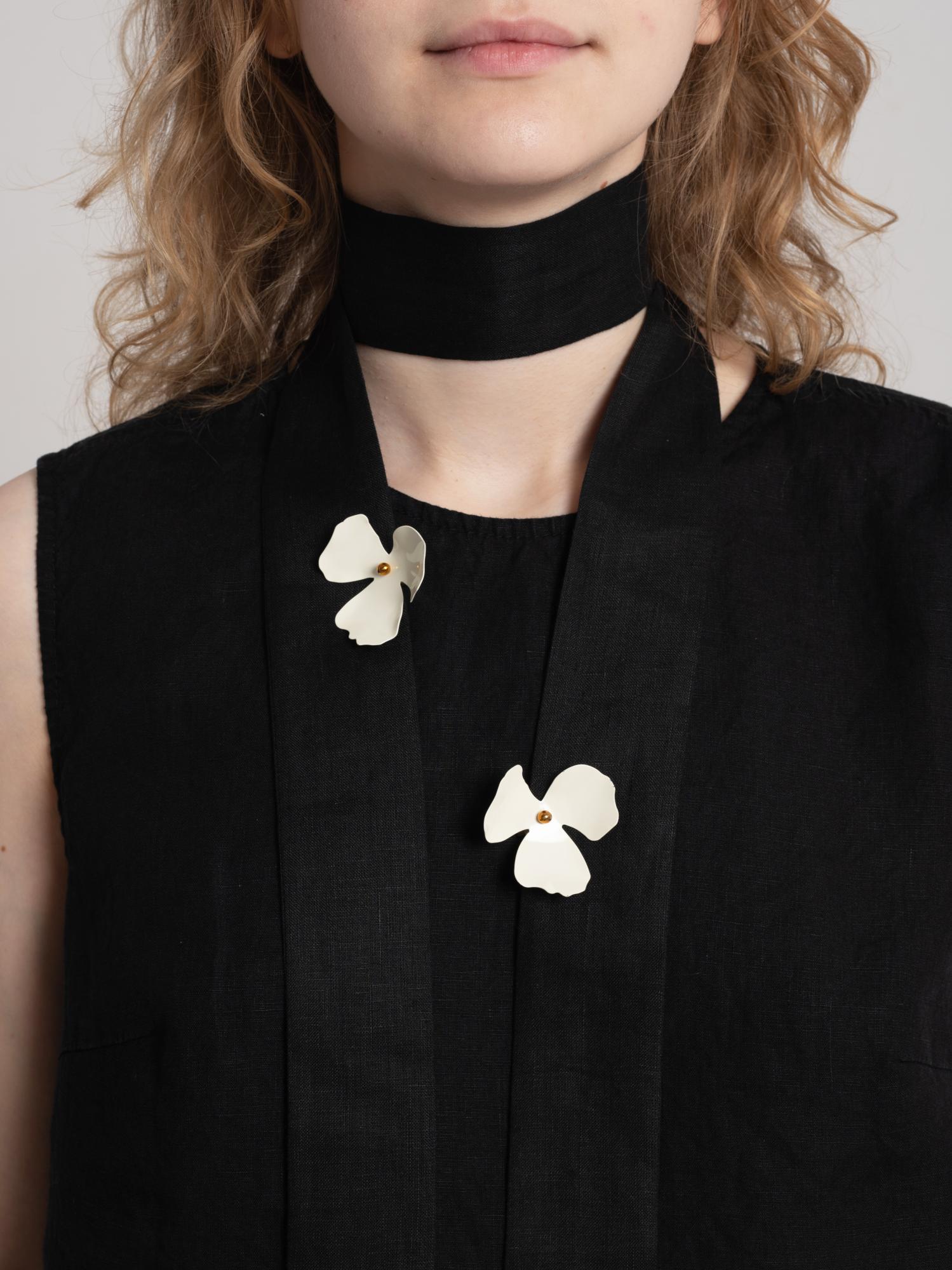 Серьги-клипсы - цветок